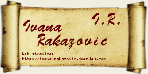 Ivana Rakazović vizit kartica